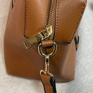 Brown Vegan Leather Doctor Bag Style Crossbody Purse thumbnail 9