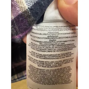 Brooks Brothers Purple Hooded Down Puffer Vest Plaid Lined Women Size 12 thumbnail 4
