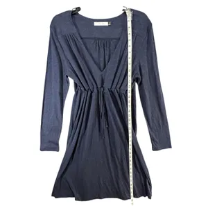 Old Navy Y2K Babydoll‎ Dress Womens L Blue Modal Blend Empire Waist Soft Stretch thumbnail 9