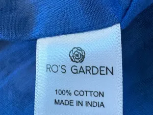 Ro's Garden Shirt Dress Womens Medium Blue Floral Tiered Mini Cotton thumbnail 7