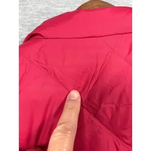 Lands End Womens Vest XL Quilted Nylon Down Red Snap‎ Closure thumbnail 5