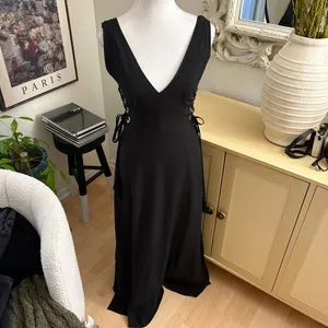 FINDERS KEEPERS Black Amos Dress Size Slits Cut Outs Lace Up‎ Maxi Size Small thumbnail 4