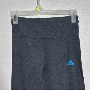 Adidas Women Gray Activewear Linear Logo Leggings size Small.‎ thumbnail 3