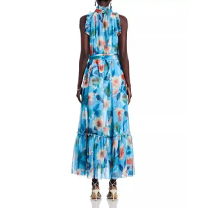 Nancy Yang Tiered‎ Floral-Print Dress Size Small thumbnail 3