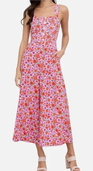 YUMI KIM Women's Groovy Sunshine Walk This Way Jumpsuit Size 10 F27 thumbnail 1