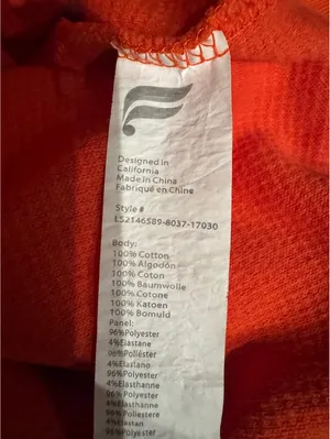 Fabletics Orange Half-Zip Hoodie Sweatshirt Size S thumbnail 6