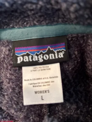 Patagonia Regulator R2 Fleece Full Zip Jacket Sz L Black/Gray Teal Trim Cozy thumbnail 6
