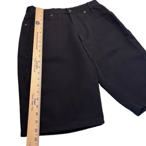 Penny Lane Jeans Women's Black Denim Shorts Size 14 100% Cotton Mid Rise Casual thumbnail 9