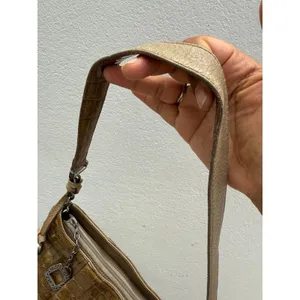 Brighton Croc Olive Green‎ Shoulder Bag Purse Zipper Charm And Dust bag B thumbnail 6