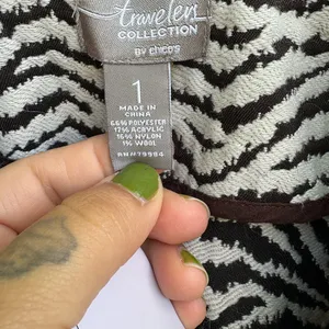 Chico’s Traveler’s Collection Zebra Print Long Sleeve Jacket thumbnail 4
