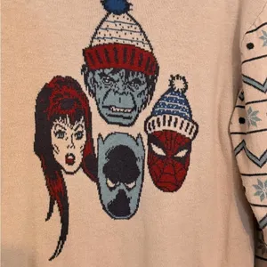 Disney 100 Beige Graphic Kids Marvel Hulk Spider-Man Sweater thumbnail 3