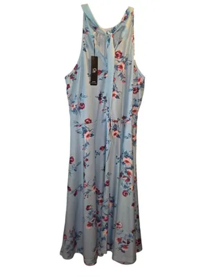 OE (Ouges) Sleeveless Dress Size Large NWT Blue thumbnail 2