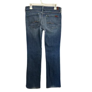 Vintage Y2K 7 For All Mankind Bootcut Jeans 30 Signature Squiggle USA Made thumbnail 2