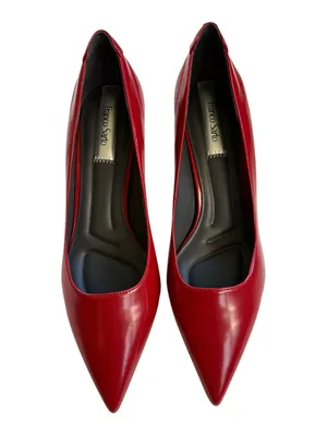Like New Franco Sarto Pointed Toe Heels Red Size 10 Wide thumbnail 2