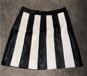 Nasty Gal striped leather skirt thumbnail 1