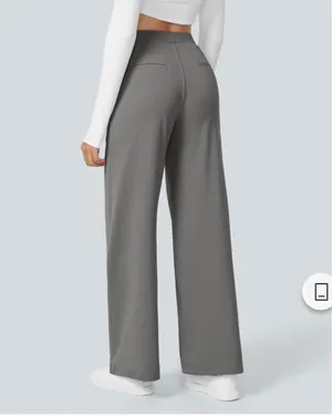 Halara Flex™ High Waisted Pocket Wide Leg Waffle Work Pants thumbnail 3