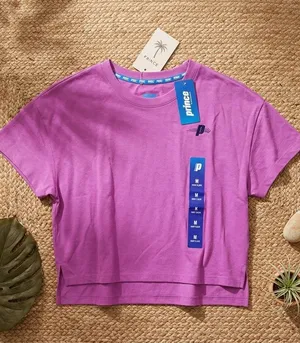 NWT PRINCE Purple Short Sleeve Boxy Crop Top | Pickleball Tennis Tee thumbnail 1