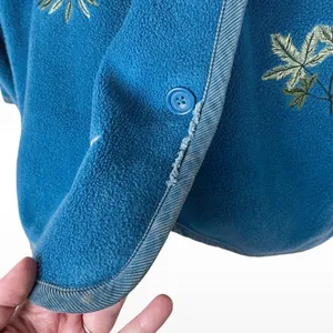 Vintage Cherokee Womens Size Large Embroidered Christmas Cottagecore Jacket Blue thumbnail 6