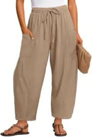 Merokeety tan wide leg cargo trouser M thumbnail 1