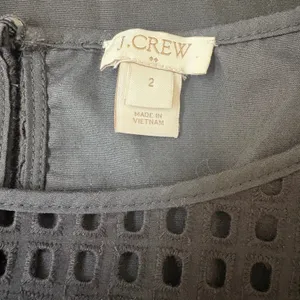 J. Crew Eyelet Dress Black Sleeveless Party Cocktail Dress Size 2 Cap Sleeve‎ thumbnail 8
