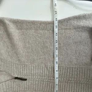 Cynthia Rowley Long Zip Cardigan M Beige Angora Wool Blend Duster Coastal Preppy thumbnail 11