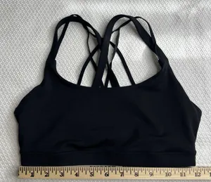 Fabletics Black Strappy Sports Bra Not‎ Padded Unknown Size See Measurements thumbnail 1