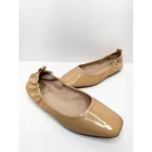 Vince Camuto Flats Womens Size 6‎ Tan Patent Leather Slip On Ballet Shoes thumbnail 7