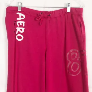 Aeropostale Pants Womens Medium Y2K Retro Throwback Wide Leg Active Lounge thumbnail 2