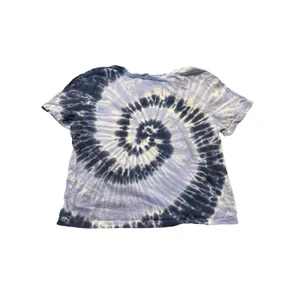 RD Style Size Small Woman Blue Tie Dye Short Sleeve Shirt Boxy Contemporary thumbnail 6