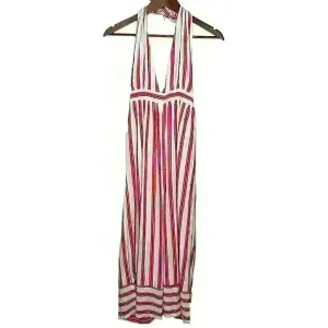 Urban Outfitters Raven striped Plunging Halter‎ Style cropped Jumpsuit sz S thumbnail 5