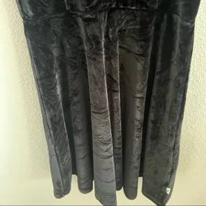 Vans Black High Neck Exposed Zipper Skater Girl Velour Dress Medium thumbnail 3