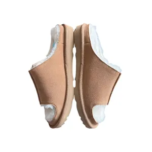 UGG Slippers Mens Size 6 Brown Suede Shearling‎ Lined Mule Slip On Comfort thumbnail 4