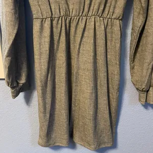 The Nines Boutique S Small 4-6 Long Sleeve Drop Sleeve Hooded Drawstring Gray Dr thumbnail 10