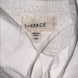 NEW L*SPACE Raveena sleeves cotton maxi cream white Dress sz M thumbnail 8