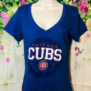 Campus Lifestyle Chicago Cubs Blue Shirt Medium thumbnail 1