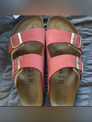 Birkenstock Women’s Arizona Soft Footbed Sandals — pink (mars red/sandcastle) thumbnail 3