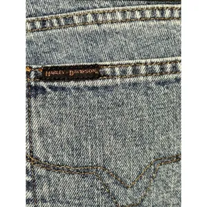 Harley Davidson Jeans Women 10 Blue Straight Leg Embroidered Logo Denim thumbnail 6