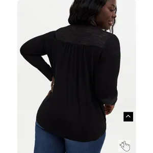 Torrid Knit Rayon Span Surplice Lace Back Long Sleeve Top Size 3X thumbnail 2