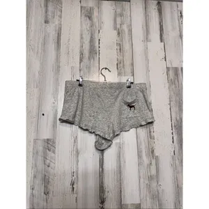 Victoria’s Secret PINK Sleep Shorts Women’s Large Gray Ruffle Hem Lounge Pajama thumbnail 5