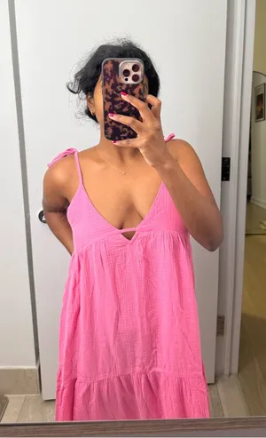 Lucca Couture Bright Pink Tie-Shoulder Summer Dress thumbnail 1