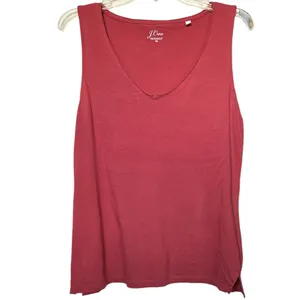J. Crew raw edge v neck tank sz M thumbnail 2