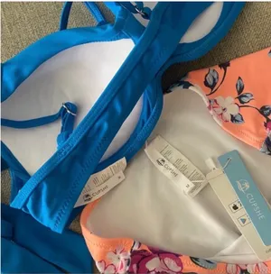 NWT Cupshe Summer Dream Blue Wrap And Floral High Waisted Bikini Sz M thumbnail 5