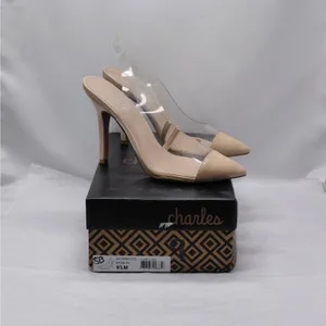 Charles by Charles David Slingback Heels Size 9.5 Nude Clear Pumps Wedding Party thumbnail 12
