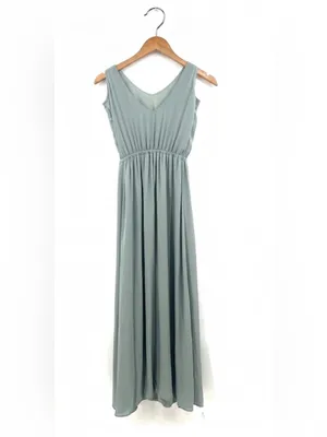 SHOW ME YOUR MUMU Women’s Kendal Maxi V-neck Sleeveless Maxi Dress Sage Size S thumbnail 7