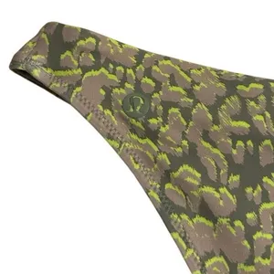 Lululemon Animal Abstract Print Bikini Bottom Olive Neon Swimwear Women’s Large thumbnail 3