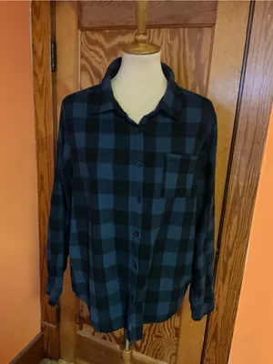 Grateful Dead Bertha Roses Skull Plaid Flannel Shirt Jacket Large thumbnail 3
