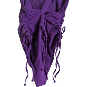 PacSun Eco Purple Rita Tie Back Ruched One Piece Swimsuit Size Small thumbnail 5