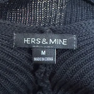Hers & Mine Black Knit Open Back Bell Sleeve Sweater Women’s Medium thumbnail 2