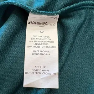 Eddie Bauer‎ One Piece Swimsuit Women S Teal High Neck Strappy Back ELW4898 NWT thumbnail 10