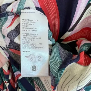 Maeve Anthropologie‎ Cheyenne Blouse Peplum Geometric Brick Navy thumbnail 11